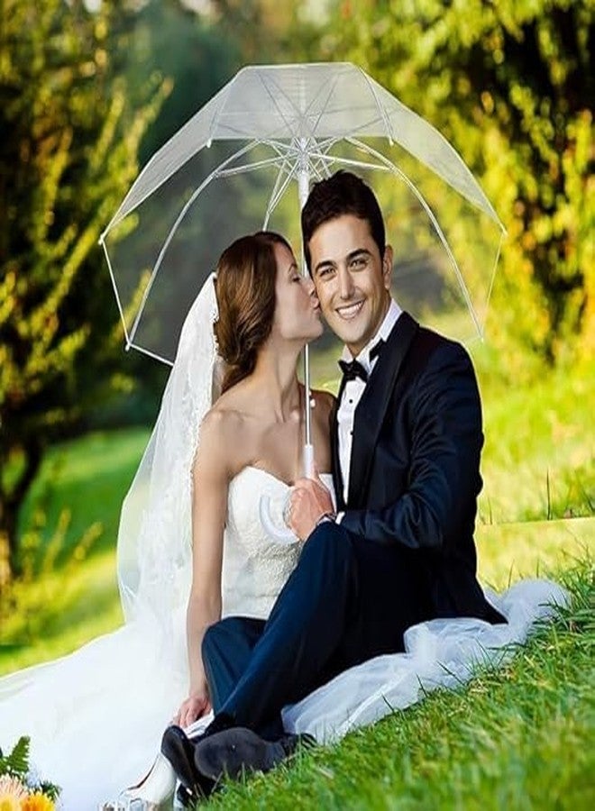 Packcy Clear Transparent Windproof Umbrella - Durable Dome Style Rain Umbrella for Outdoor Events, Wedding Decoration & Strong Wind Protection - Image 4