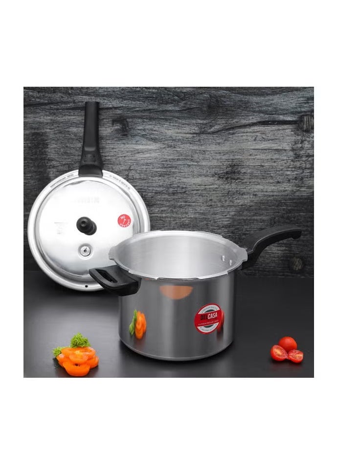 DELCASA - Aluminium Induction Base Pressure Cooker Lightweight & Durable Cooker With Lid, Cool Touch Handle And Safety Valves Ideal For Gas And Solid Hotplates 3Liters - Image 1