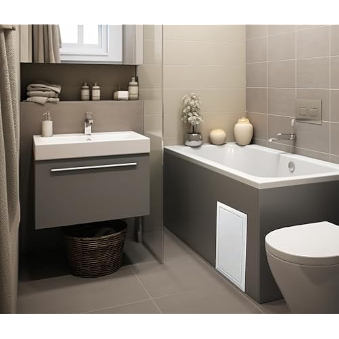 400 X 400 MM STEEL DOOR WITH MAGNETIC CLOSURE, SIDE OPENING LEFT/RIGHT, ACCESS PANELS FOR WATER METER, CEILING, BATHTUB, FUSE BOXES, CONCEAL WIRES, HOSES - Image 3