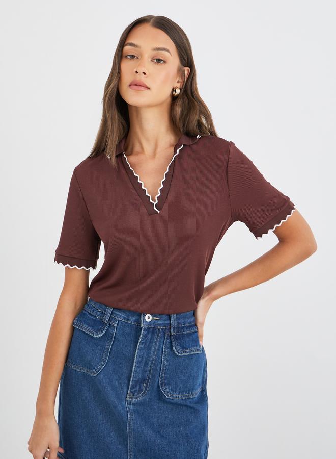 ستايلي بولو ستيلى برباط وأكمام قصيرة - Image 2