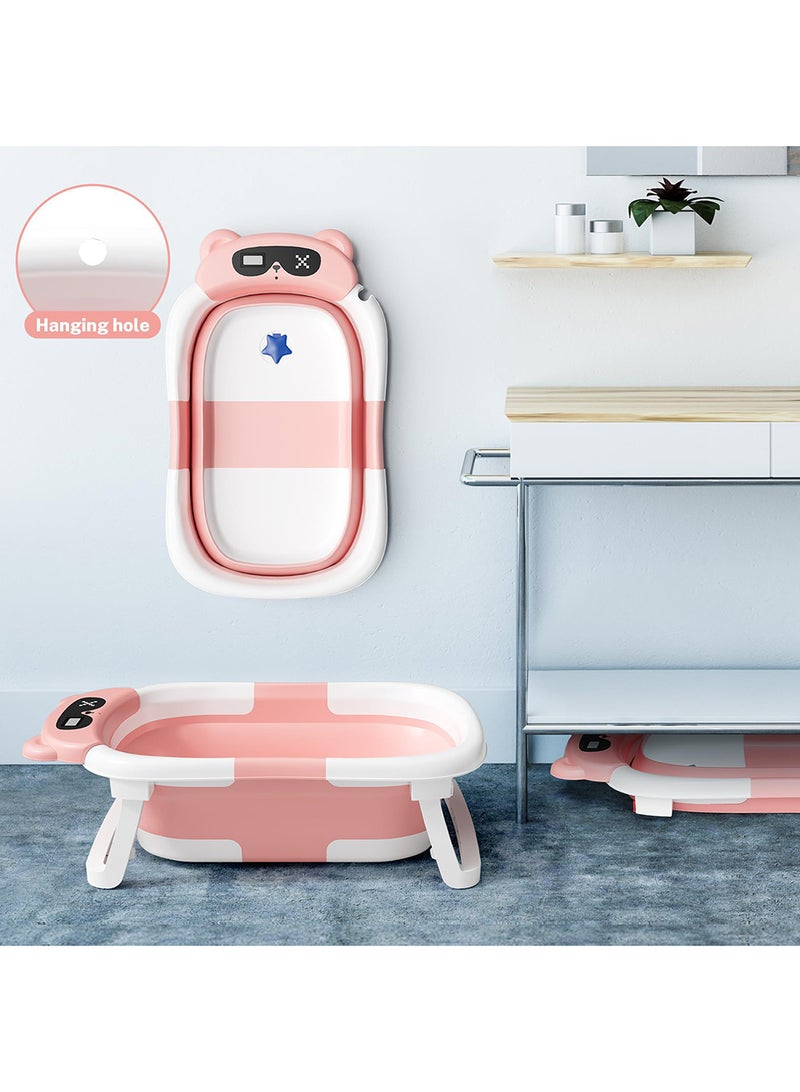 ONETO Baby Portable Foldable Bathtub For Newborn to Toddler With Soft Cushion Water Plug And Anti Slip Support Legs No-Slip Hanging And Detachable Bathtub - Image 2