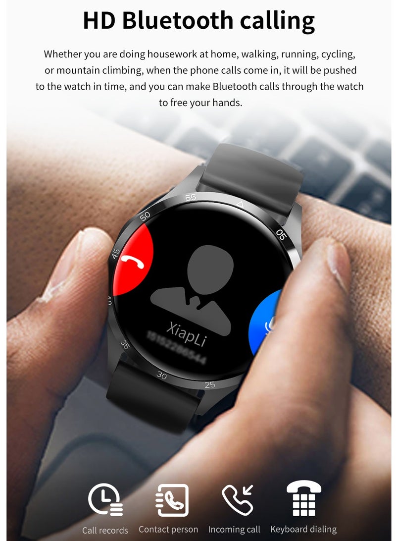 AROAQ GT 4 Pro Smart Watch, 300mah Large Capacity Battery Bluetooth Wireless Charging Smart Watch, IP68 Waterproof 1.53" Large Display Smart Business Watch With Heart Rate Blood Pressure Monitor, (Black) - Image 3