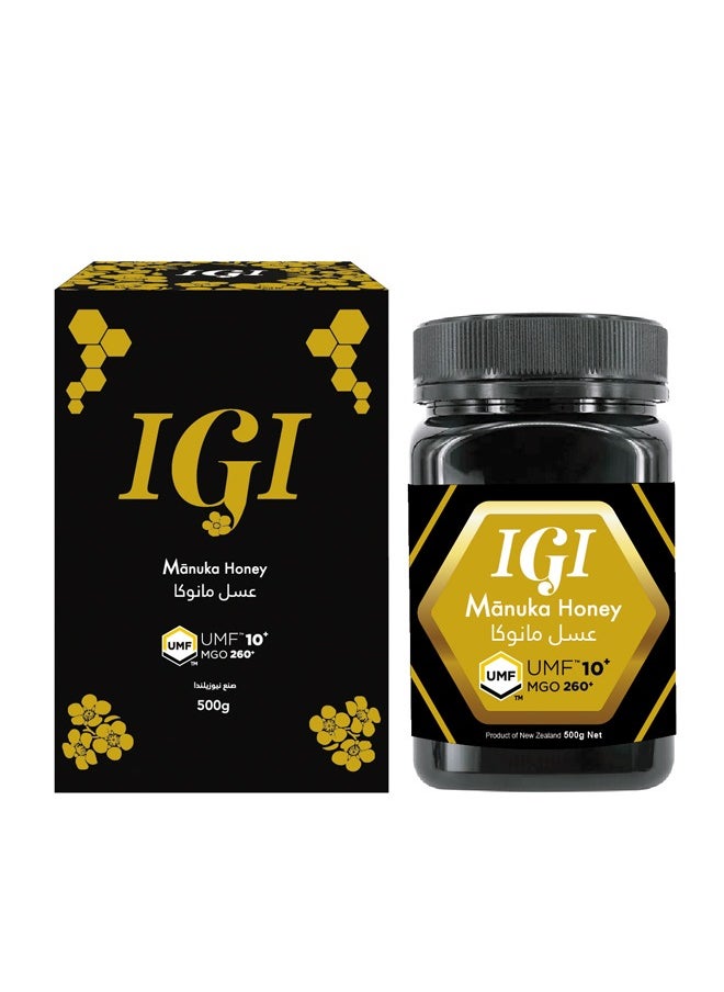 IGI Manuka Honey 100% New Zealand Manuka Honey MGO260+ UMF10+ 500g  - Image 1