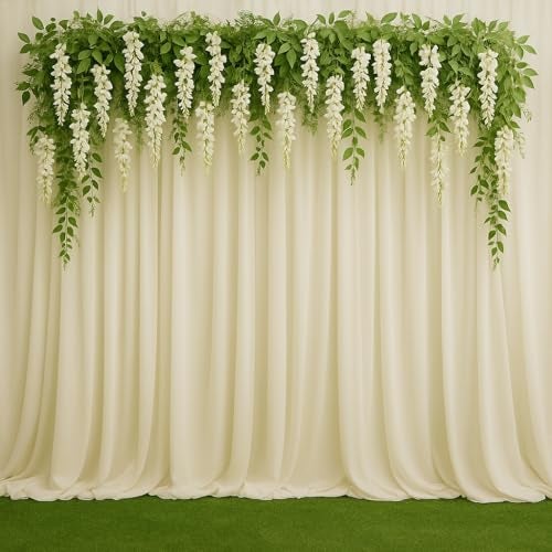 SpecialYou.in Special You Backdrop Decoration for Wedding, Festival, Wisteria Hanging Flowers, Artificial Vines, Fake Green Leaves, Home Decor Items, Ceiling Decor - 14 pcs - Image 5