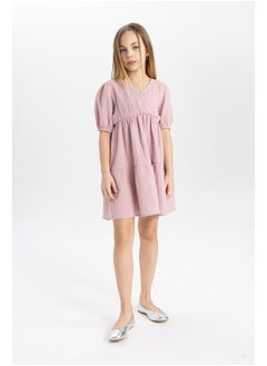 Girl Regular Fit Short Sleeve Woven Dress