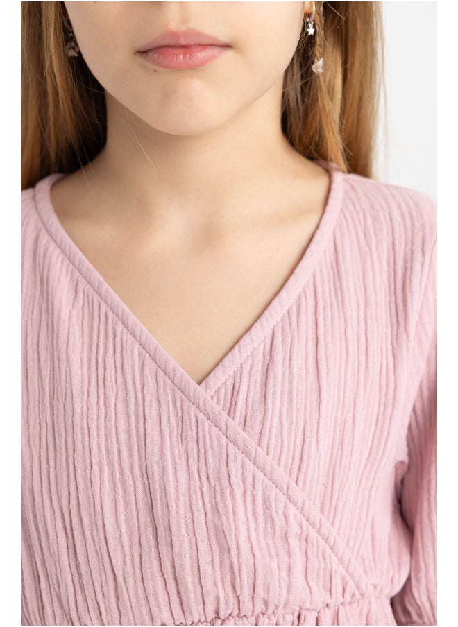 DeFacto - Girl Regular Fit Short Sleeve Woven Dress - Image 1
