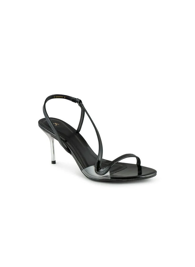 Vincci Black Women One Strap Mid Heel Sandals for Women | Best Price UAE