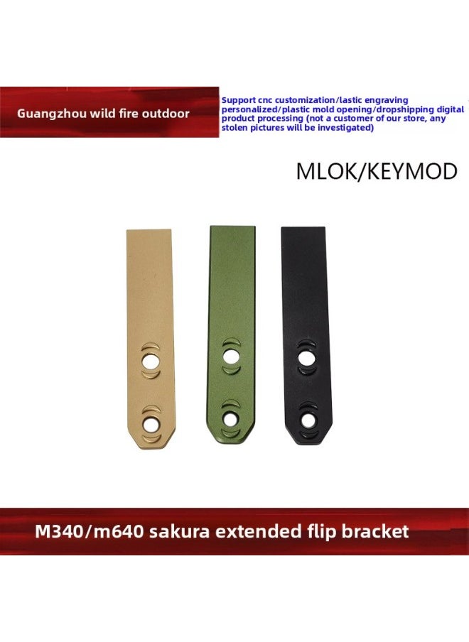 Generic - Tactical M340/M640 Flashlight Cherry Blossom Extension Side Bracket Rollover Base M-LOK/KEYMOD System-Color:Green(mlok) - Image 1