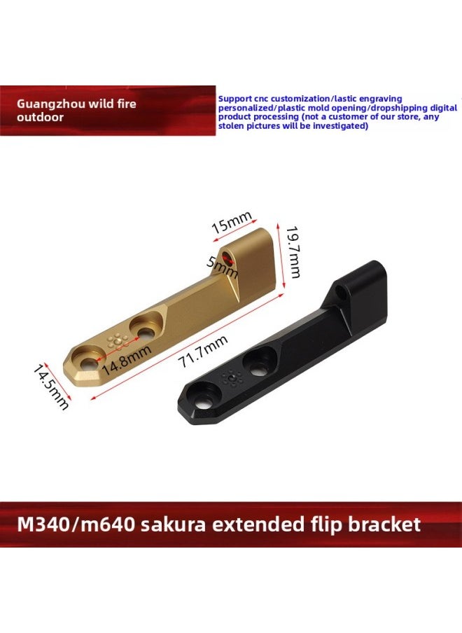 Generic - Tactical M340/M640 Flashlight Cherry Blossom Extension Side Bracket Rollover Base M-LOK/KEYMOD System-Color:Green(mlok) - Image 1