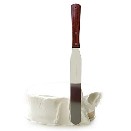 PUCKWAY Straight Cake Icing Spatula set of 3 Professional Stainless Steel Cake Decorating Frosting Spatulas, 6"-8"-10" Flexible Resistant Blade, Wooden Handle for Easy Grip - Image 5