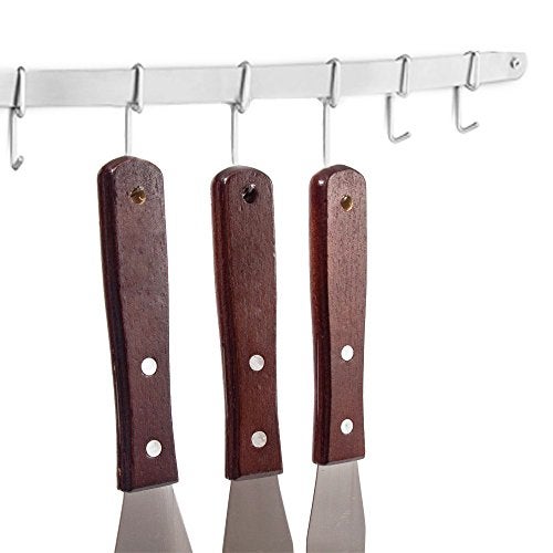 PUCKWAY Straight Cake Icing Spatula set of 3 Professional Stainless Steel Cake Decorating Frosting Spatulas, 6"-8"-10" Flexible Resistant Blade, Wooden Handle for Easy Grip - Image 3