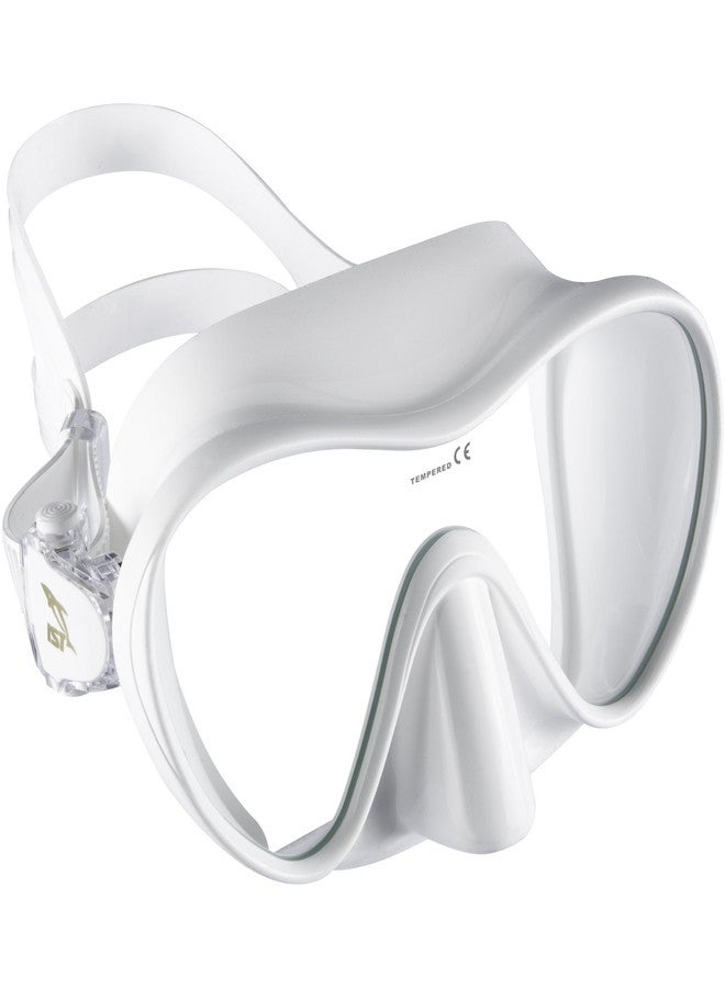 IST MP110 Frameless Dive Mask, Single Panoramic Shatterproof Lens for Scuba Diving & Snorkeling (White) - Image 3