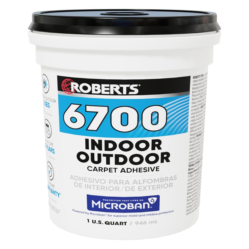 ROBERTS 6700-0 1 Quart Indoor/Outdoor Carpet/Artificial Turf Adhesive - Image 1