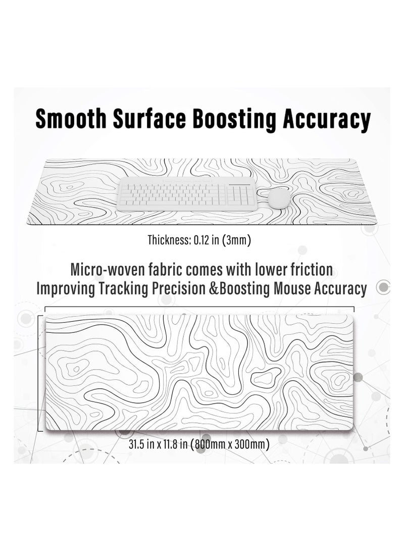 سكاي تاتش قاعدة ماوس العاب كبيرة بحواف مخيطة ممتدة XL (80cm x 30cm) - Image 3