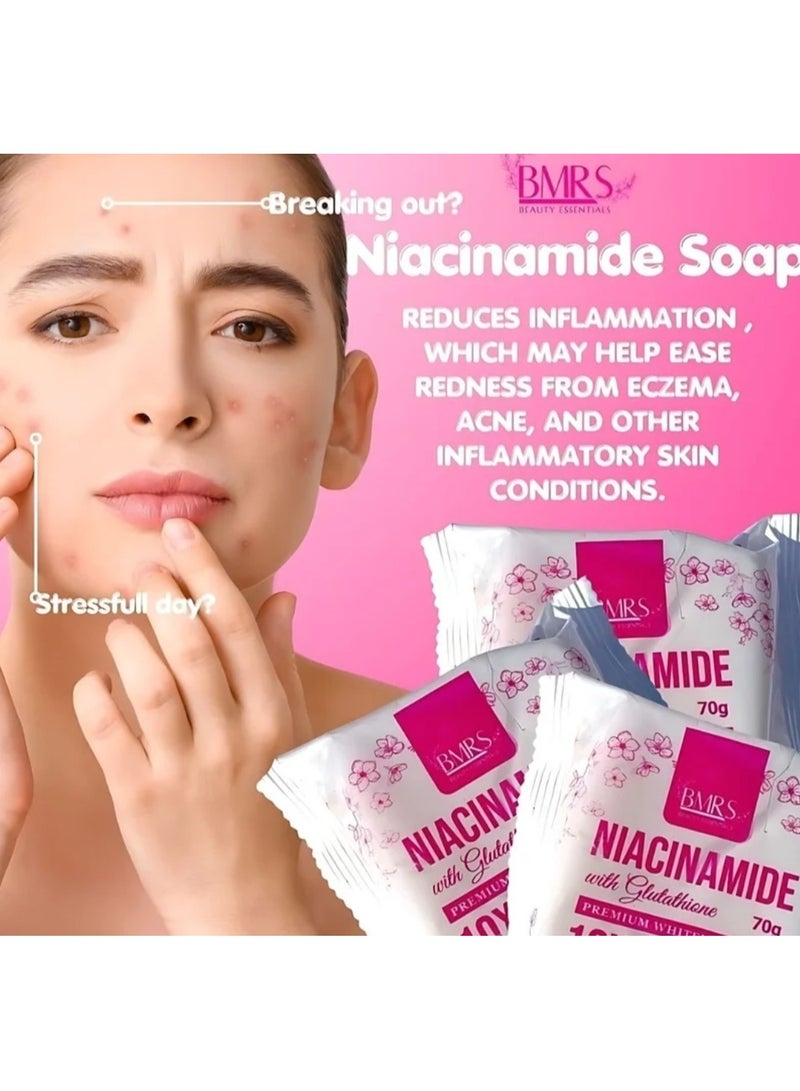 BMRS Niacinamide Whitening Soap with Glutathione 70g - Image 4