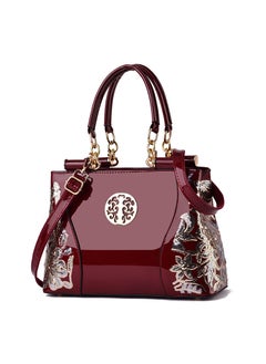 2024 Retro Large Tote Bag with Embroidery Fuchsia