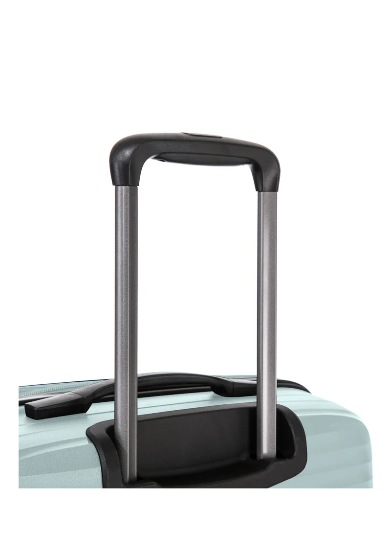 CABINPRO Light Weight PP Fashion Trolley Luggage Expandable Hard Case Large Checked Suitcase with Safe Zipper and 4 Quite 360° Double Spinner Wheels CP002 Mint