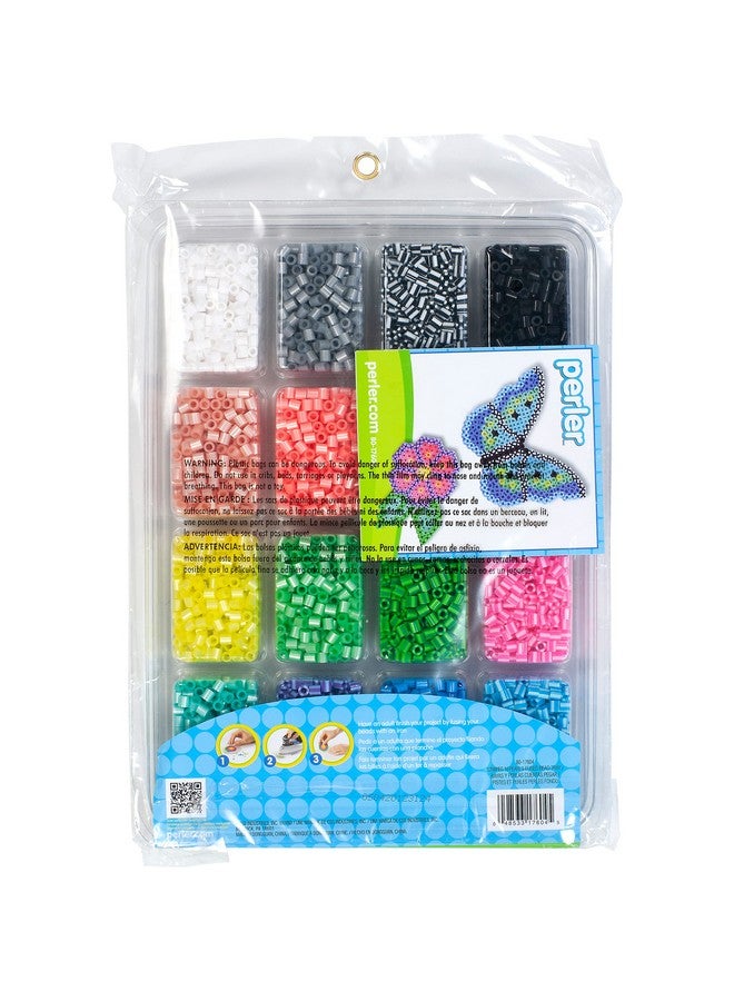 Perler Beads Stripes And Pearls Assorted Fuse Beads Tray For Kids Crafts, 4000 pcs - Image 2