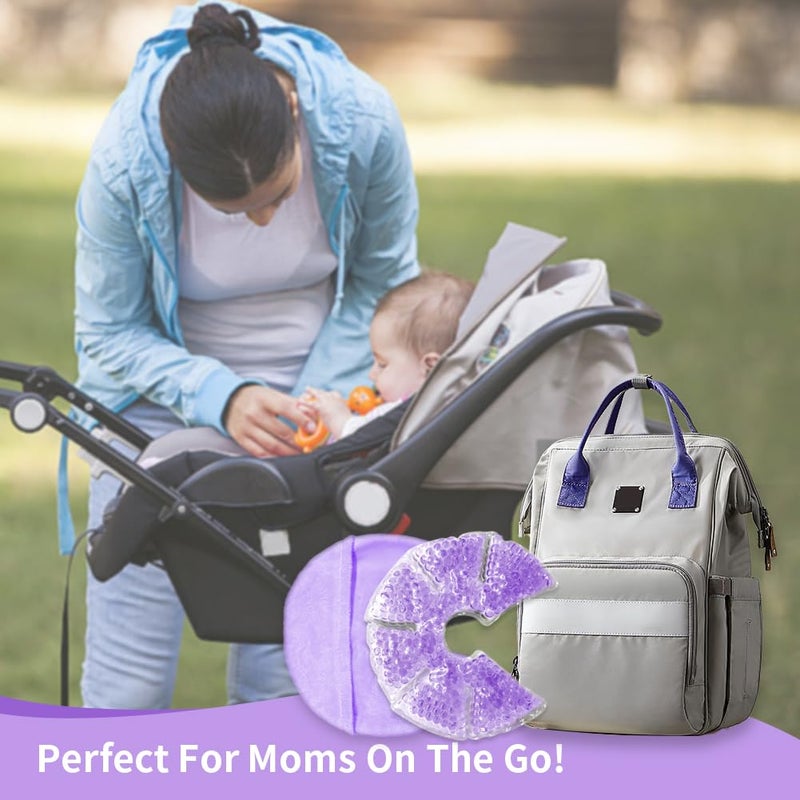 CONBELLA Hot Cold Gel Bead Breast Therapy Pack,Breast Ice Packs for Breastfeeding,Relief for Breastfeeding,Nursing Pain, Mastitis,Engorgement,Plugged Ducts, Boost Milk Let-Down & Production (#42 Purple) - Image 5