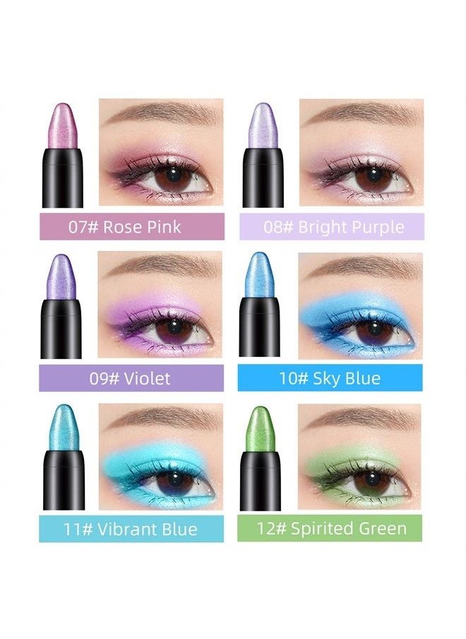 LSxia 15 Colors Glitter Eyeshadow Stick Colorful Set, Shimmer Glitter Pearl Cream Eye-Shadow Stick Eyeshadow Crayon, Shiny Colored Sticks Eyeshadow Pen Eye Makeup, Long Lasting Smooth Eye shadow Stick  - Image 3