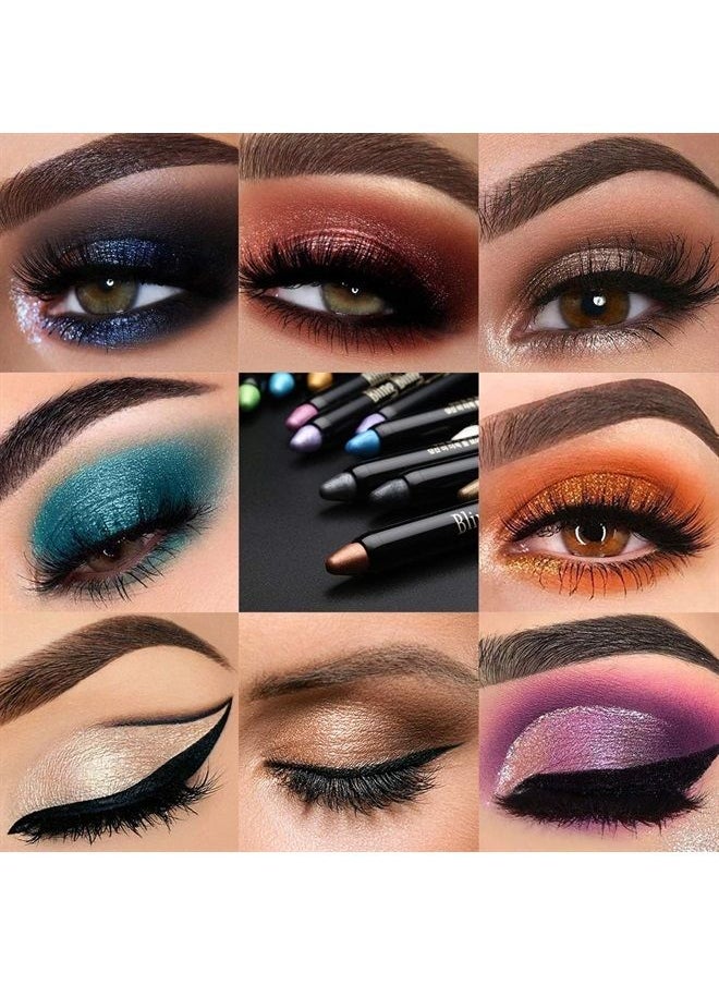 LSxia 15 Colors Glitter Eyeshadow Stick Colorful Set, Shimmer Glitter Pearl Cream Eye-Shadow Stick Eyeshadow Crayon, Shiny Colored Sticks Eyeshadow Pen Eye Makeup, Long Lasting Smooth Eye shadow Stick  - Image 5