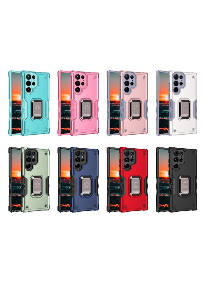 S-TOP Case For Samsung Galaxy S22 Ultra 5G Ring Holder Non-slip Armor Phone Case - Image 2