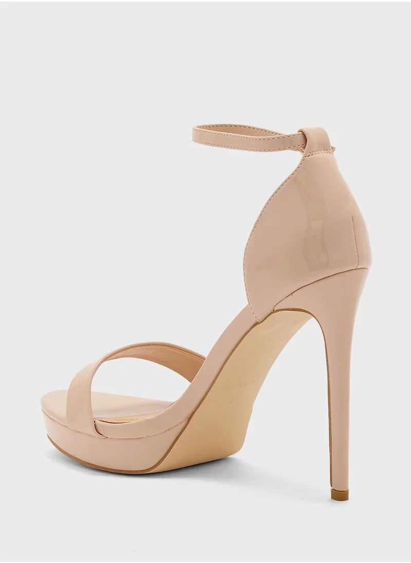 Truffle Patent Strappy Stilleto Sandals