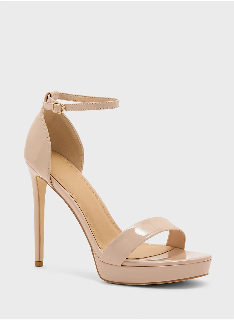 Truffle Patent Strappy Stilleto Sandals