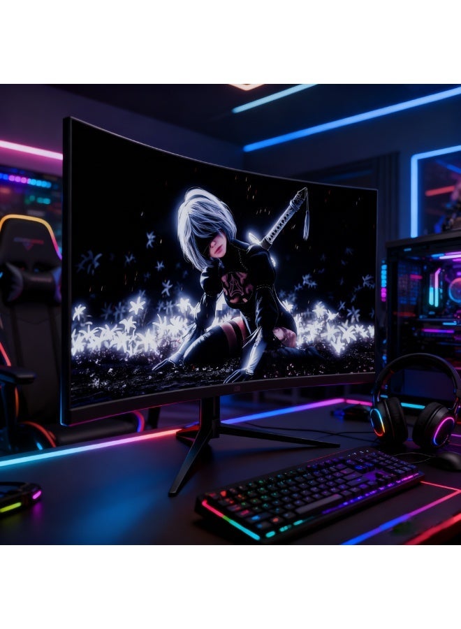 24-inch Gaming Curved Monitor Full HD 1080P 1920x1080 LED Backlight Monitor, with 200Hz Refresh Rate and Eye-Care, AMD Freesync,178° Wide View Angle, 1xDP 1xHDMI (Black) - Image 4