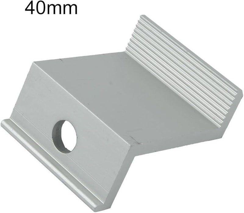 Solar Panel End Clamp 10Pcs Aluminum Alloy Mounting For 30 32 35 40mm Frame Silver - Image 5