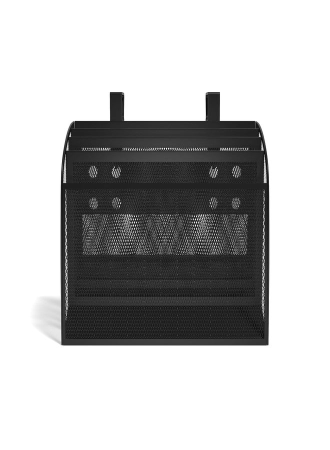 TRU RED Mesh Letter Wall File, 4‑Pocket Hanging Organizer, Black - Vertical Wall‑Mounted File Sorter for Mail & Documents - Image 4