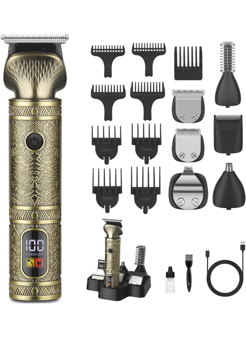 DSP DSP 8 in 1 Beard Trimmer for Men, Zero Gapped Trimmer, Men Grooming Kit Men Razors for Shaving Face, Mustache, Body, Nose Hair Trimmer, Cordless with Stand 