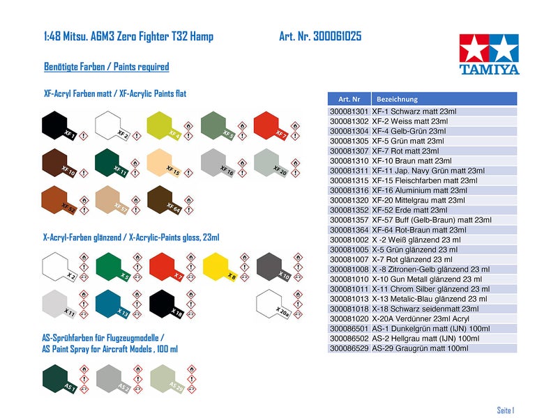 Tamiya Models Mitsubishi A6M3 Zero Fighter Model Kit - Image 3