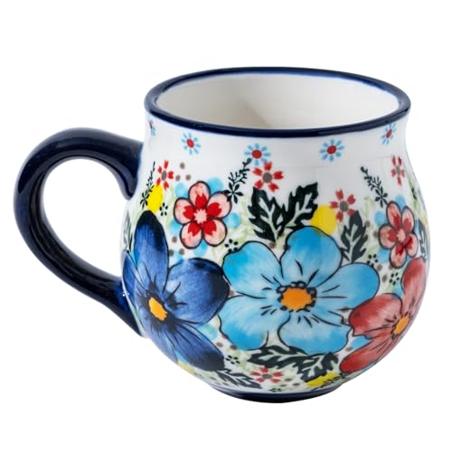 ALMA 12oz Handpainted Microwave Safe Coffee Mug, Unique Ceramic Tea Mug For Girl Friend,Mother, Woman(Assorted Flowers,Medium) - Image 1