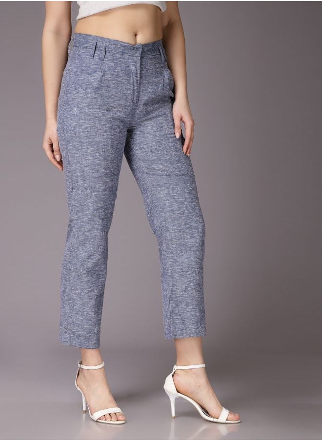 Freehand Women Straight Fit Solid Mid-Rise Pleated Trousers  - Image 5