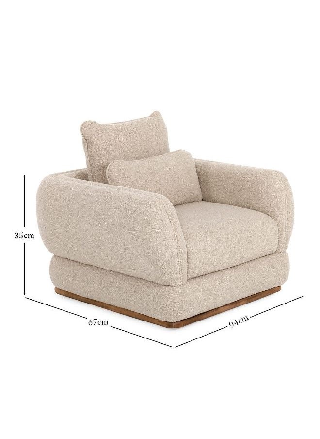 Cocco Armchair Beige & Brown