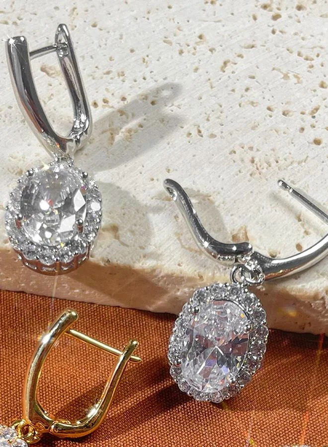 Take Two Take Two Silver Embellished Drop Earrings