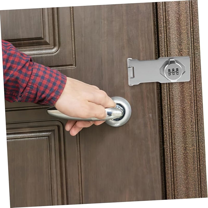 Mechanical Rotary Hasp Lock Password Door Latch For Small Doors Black - Image 4