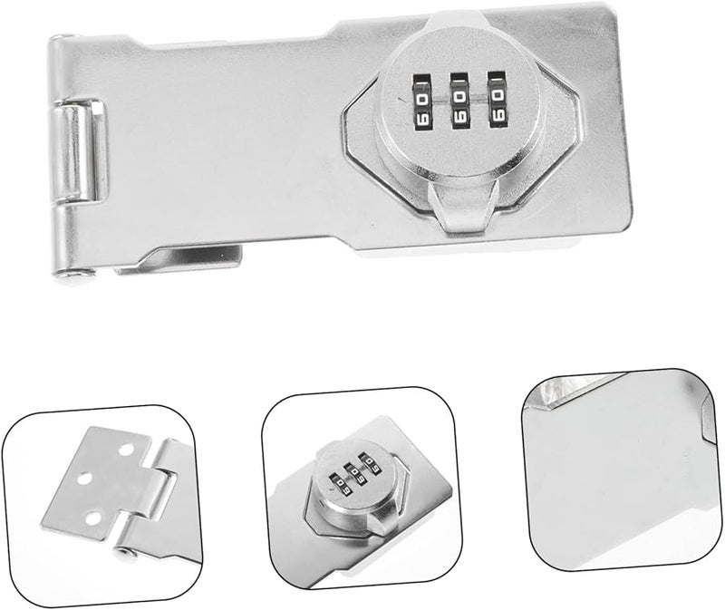 Mechanical Rotary Hasp Lock Password Door Latch For Small Doors Black - Image 5