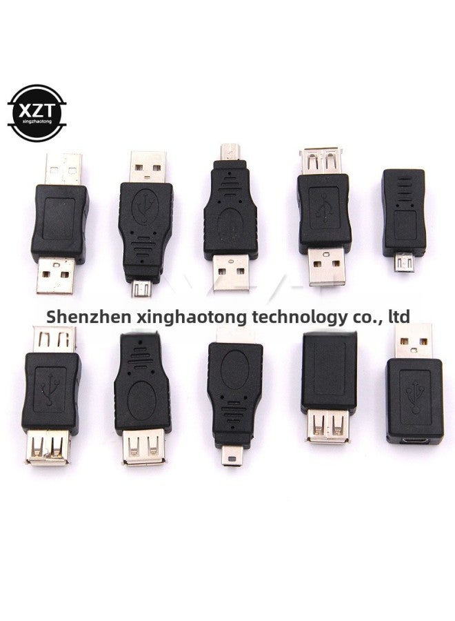 USB2.0 Adapter Set Of 10 Products A Set Of Computer Mobile Phone Adapter A Set Of Ten Plugs-Color:USB Male And Female  - Image 2