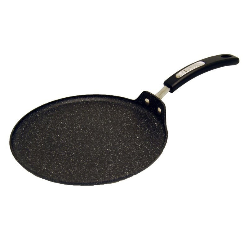Starfrit The Rock 26cm 10 NonStick Multi Pan  Tawa  Durable Forged Aluminum  Oven Safe  PFOA Free  Easy to Clean  Black