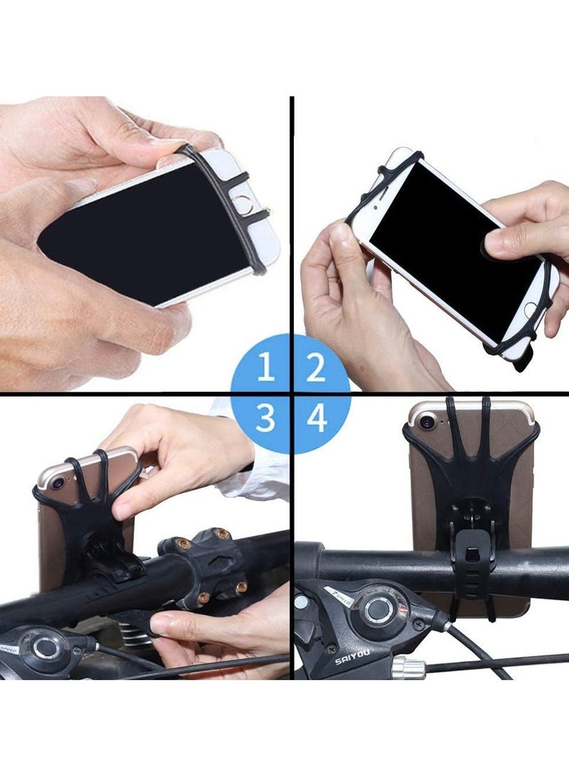 General 360-degree bicycle phone holder, motorcycle phone holder, anti-shake silicone bicycle phone holder, suitable for various types of equipment  - Image 3