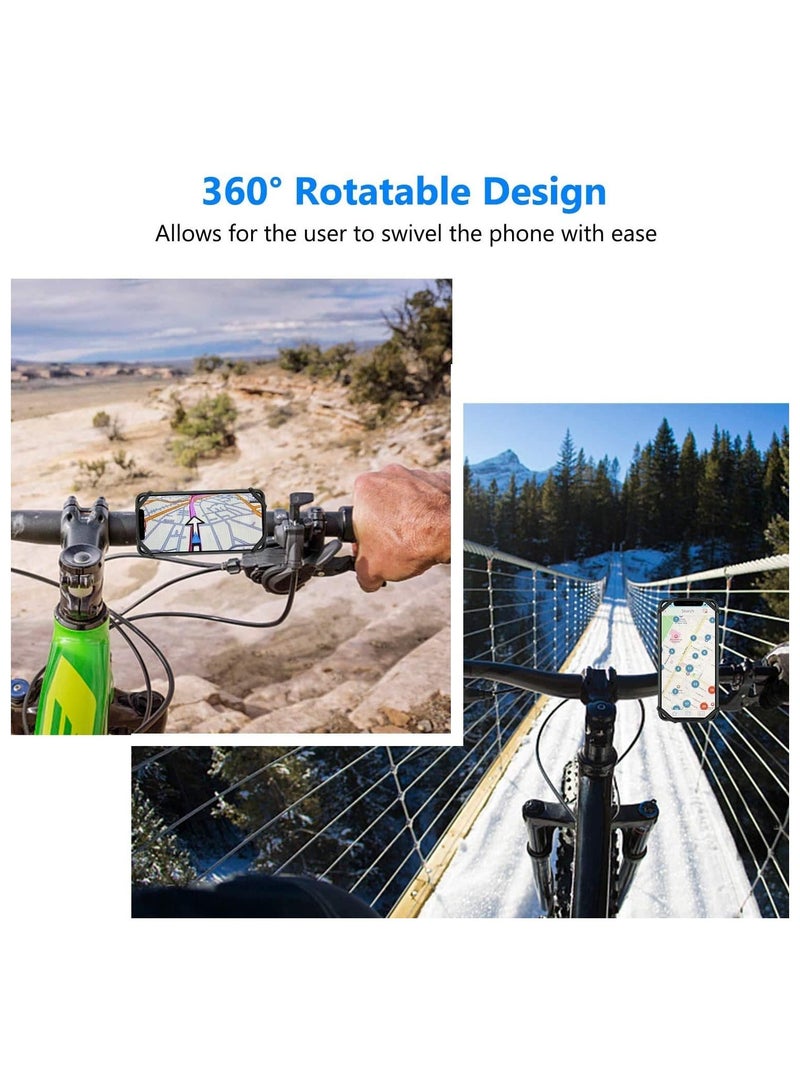 General 360-degree bicycle phone holder, motorcycle phone holder, anti-shake silicone bicycle phone holder, suitable for various types of equipment  - Image 4