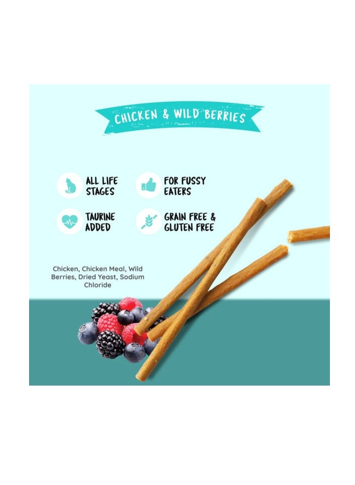 كيت كات "كيت كات - أعواد طعام قطط خالية من الحبوب بنكهة الدجاج والتوت البري 15 جرام" - قطعتان - Image 3
