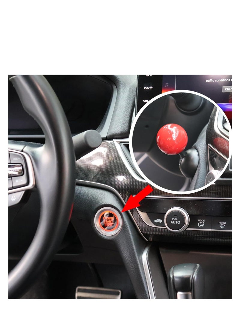 Generic 2pcs Car Engine Start Button Cover, One-Click Start Decorative Sticker, Anti-accidental Touch Anti-scratch Protective Cover, Suitable for Most Cars  - Image 2