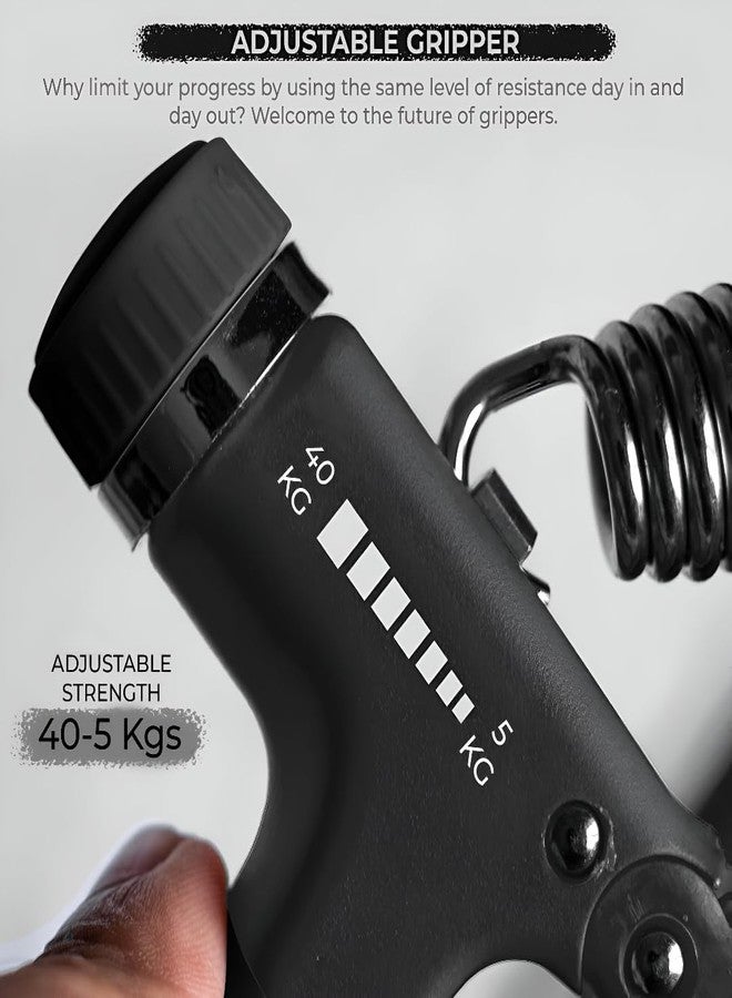 VISHARNI Adjustable Hand Grip Exerciser | 5-60kg Strength Trainer for Grip, Wrist & Finger | Power Hand Gripper for Men & Women | Gym & Home Fitness Equipment - Image 3