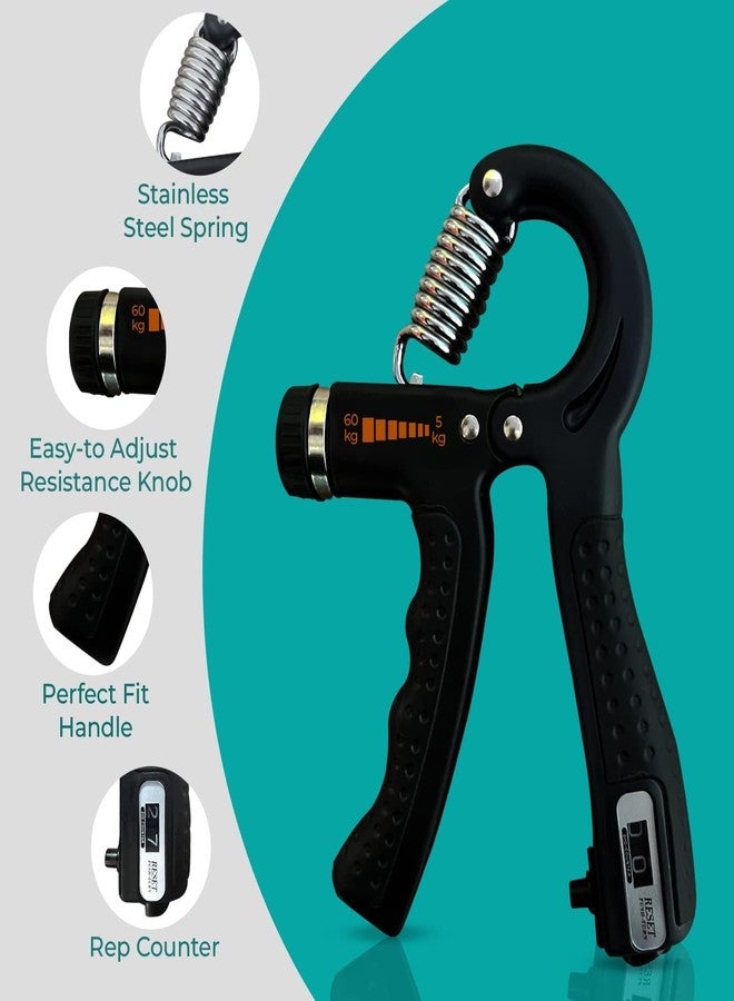 VISHARNI Adjustable Hand Grip Exerciser | 5-60kg Strength Trainer for Grip, Wrist & Finger | Power Hand Gripper for Men & Women | Gym & Home Fitness Equipment - Image 5