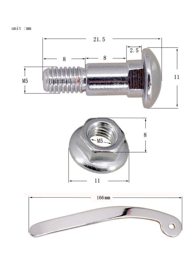 NIBEMINENT Tremolo Vibrato Bridge Tailpiece Parts Crank Handle Screw for Bigsby Guitar  - Image 2