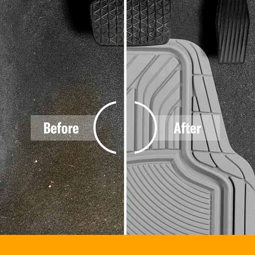 Armor All 4-Piece All-Season Floor Mats, Custom Fit Mats for Cars, Trucks, SUVs — Gray - Image 2