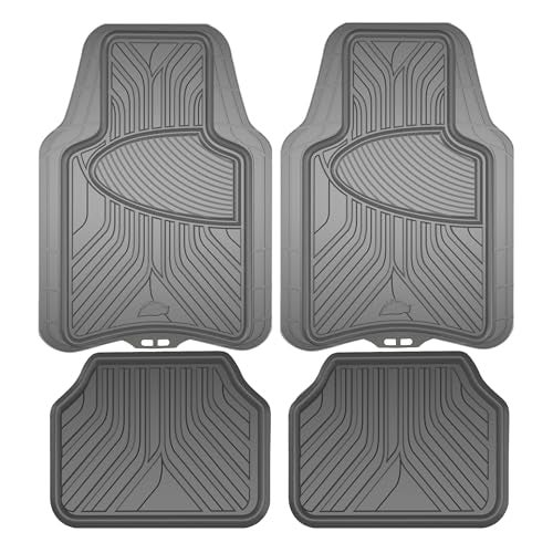 Armor All 4-Piece All-Season Floor Mats, Custom Fit Mats for Cars, Trucks, SUVs — Gray - Image 1